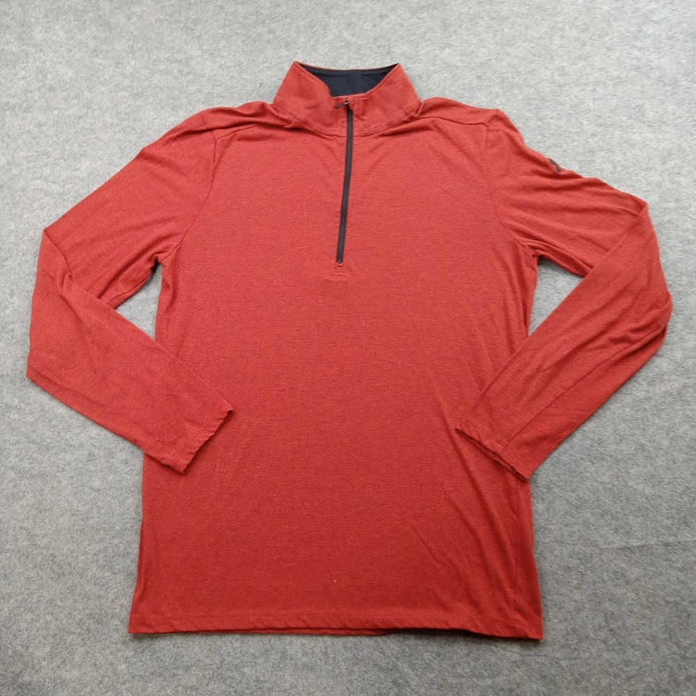 Under‎ Armour Shirt Mens Small Red Quarter Zip HeatGear Pullover Athletic